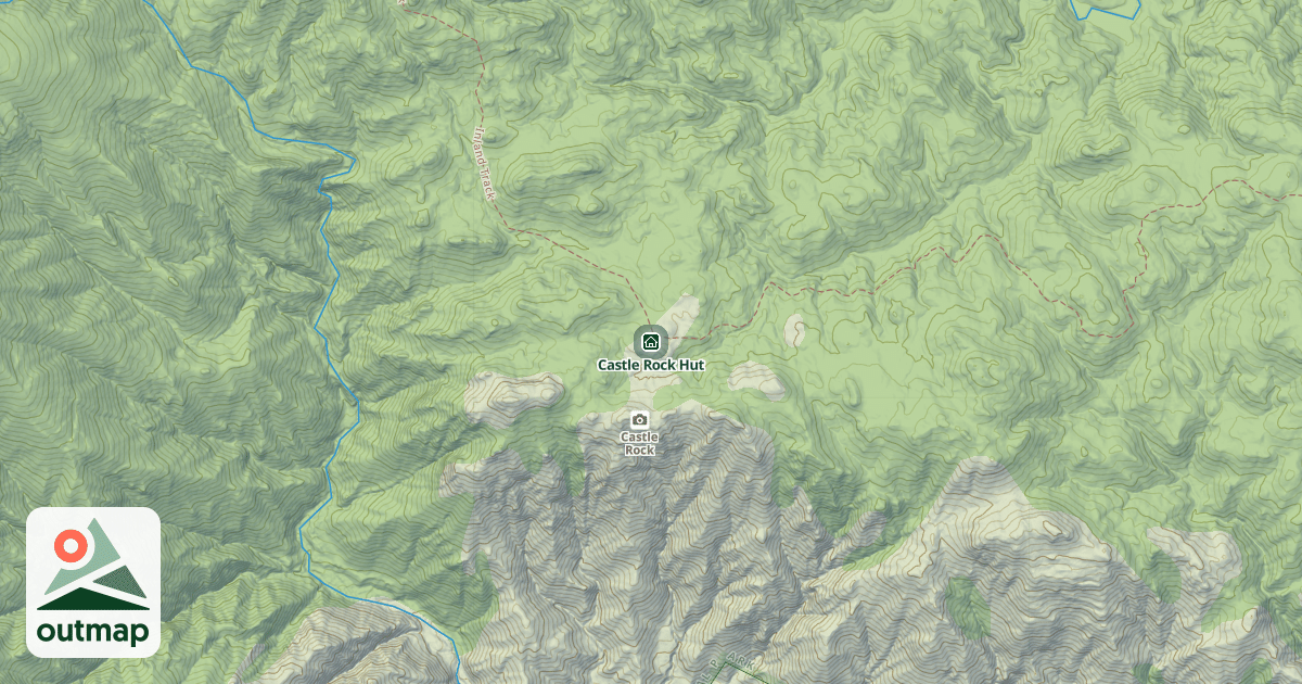Map of Castle Rock Hut