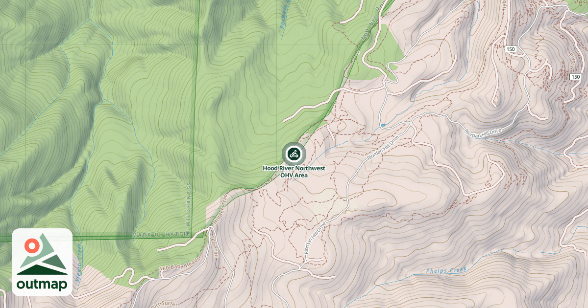 Map of Hood River Northwest OHV Area