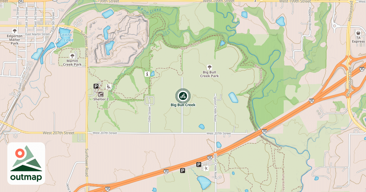 Map of Big Bull Creek