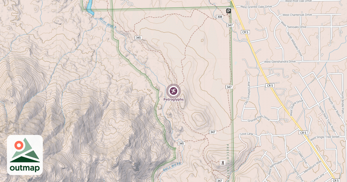 Map of Petroglyphs