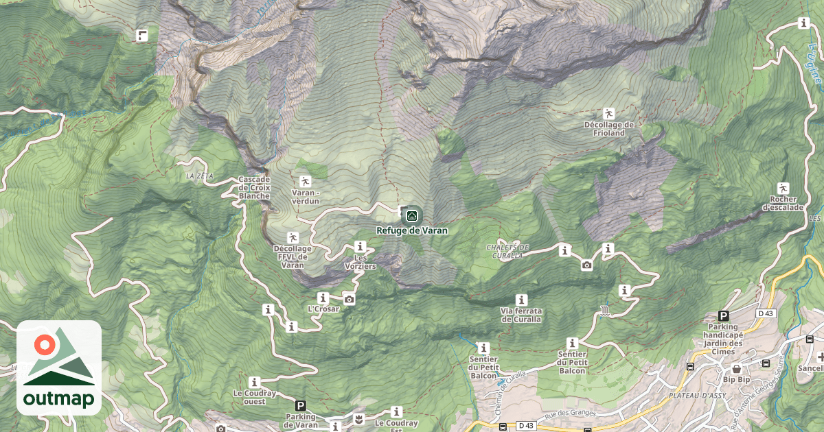 Map of Refuge de Varan