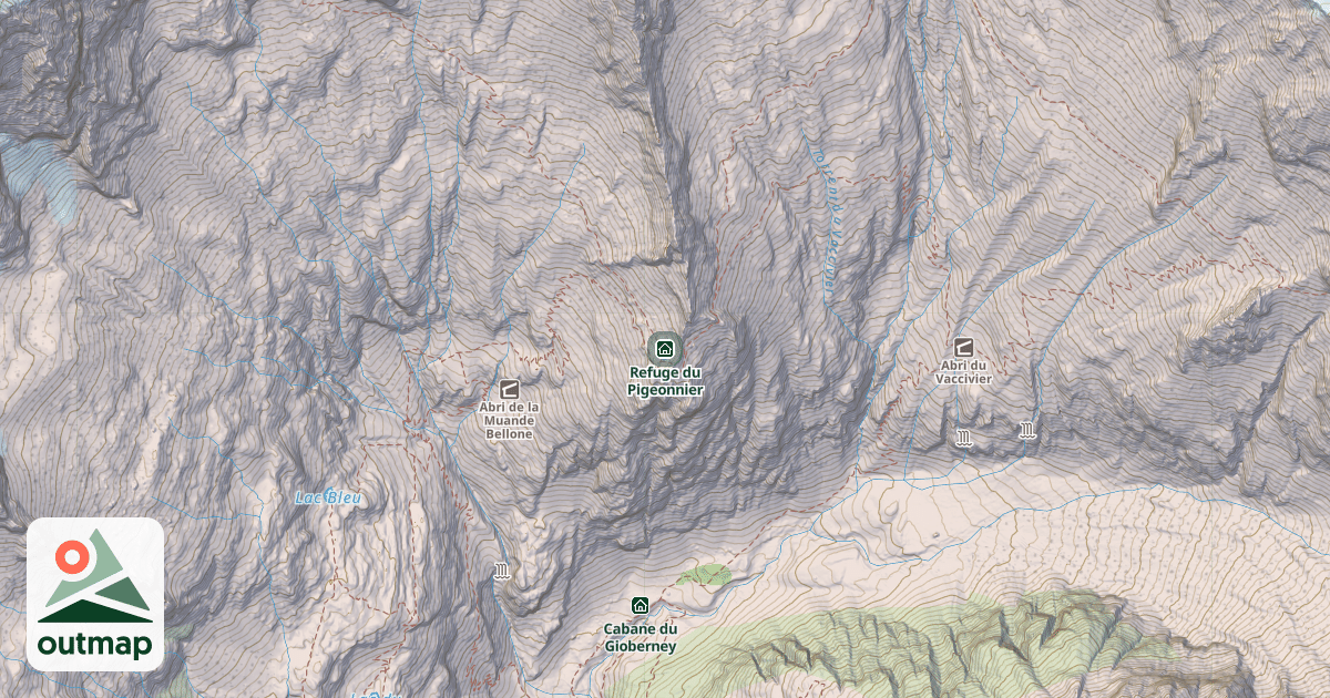 Map of Refuge du Pigeonnier