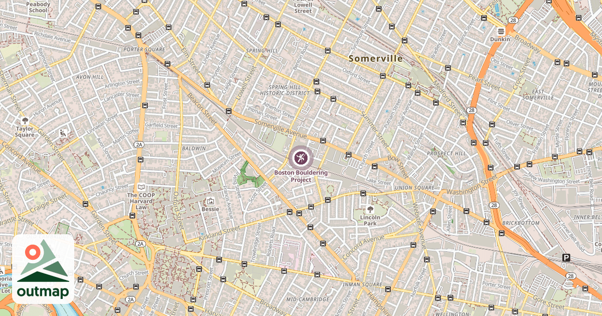 Map of Boston Bouldering Project