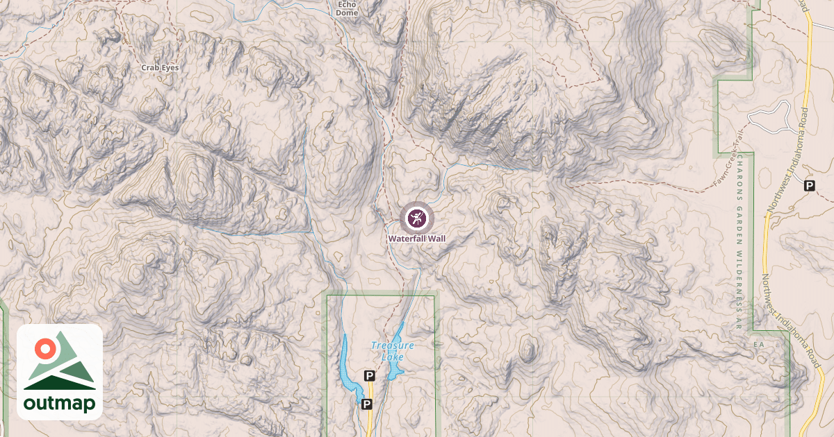 Map of Waterfall Wall