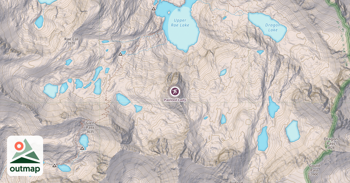 Map of Painted Lady
