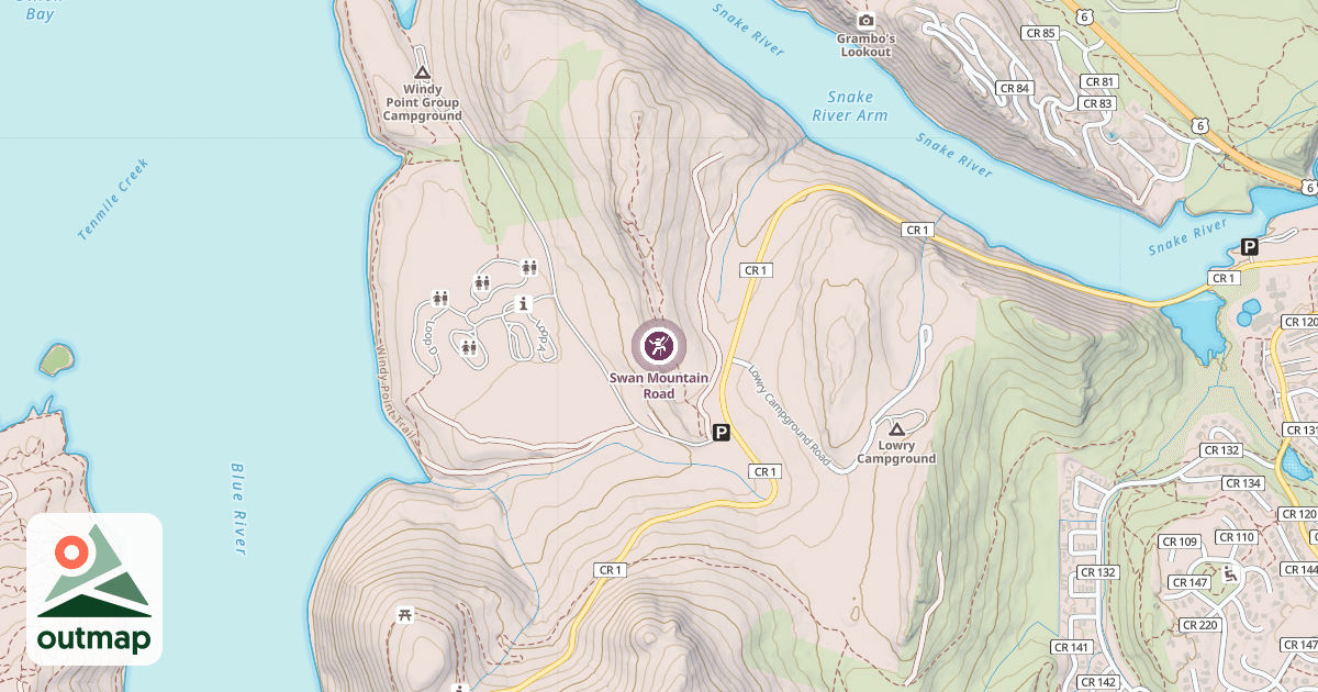 Map of Swan Mountain Road