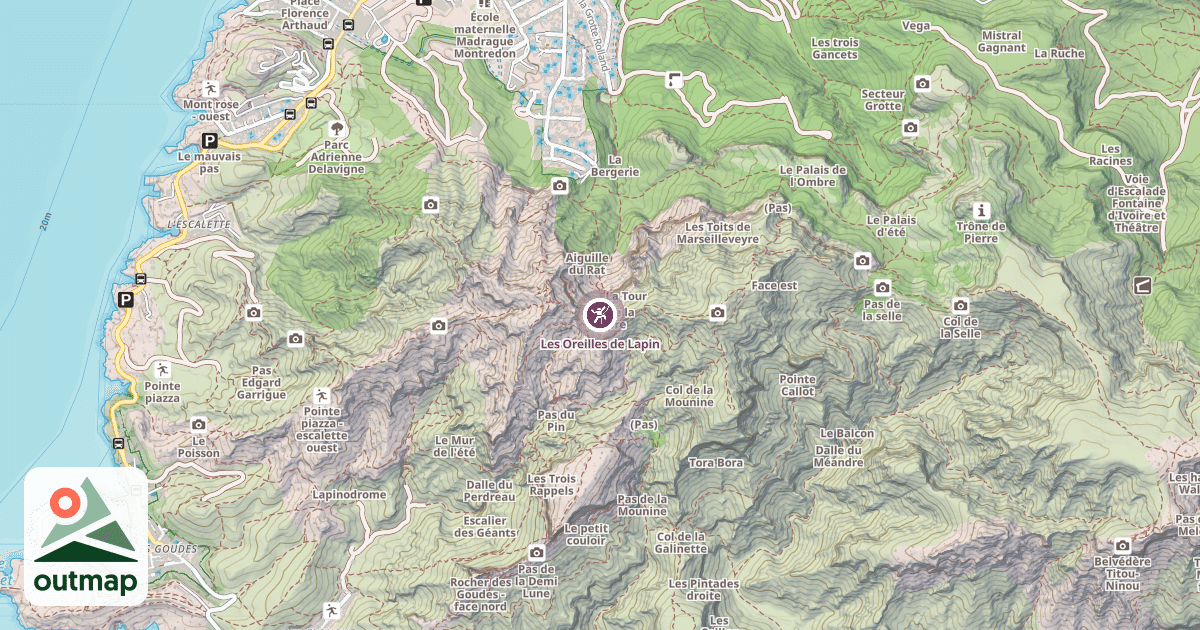 Map of Les Oreilles de Lapin