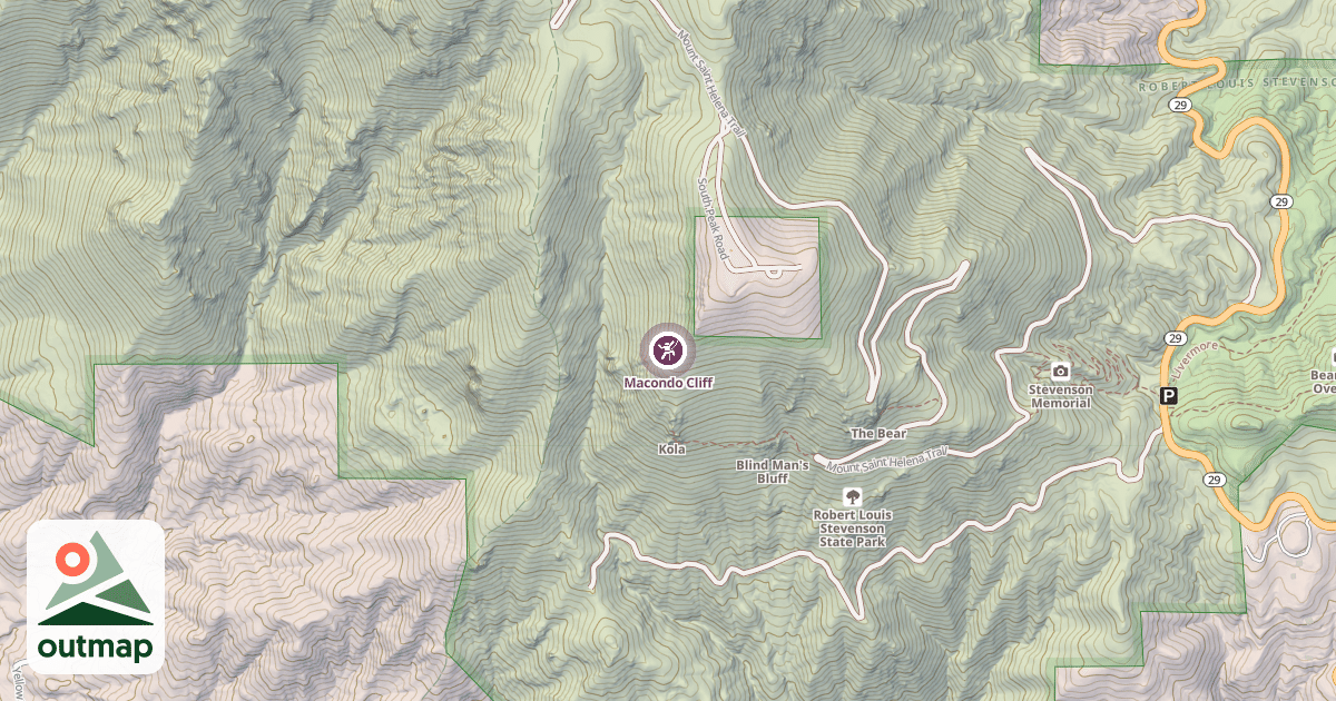 Map of Macondo Cliff