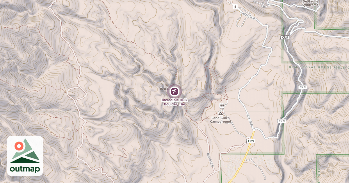 Map of Incredible Hulk Boulder, The