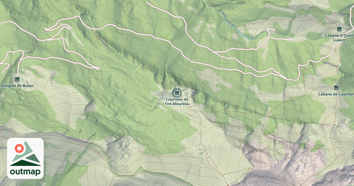 Map of Courtaou de Tire-Moureou