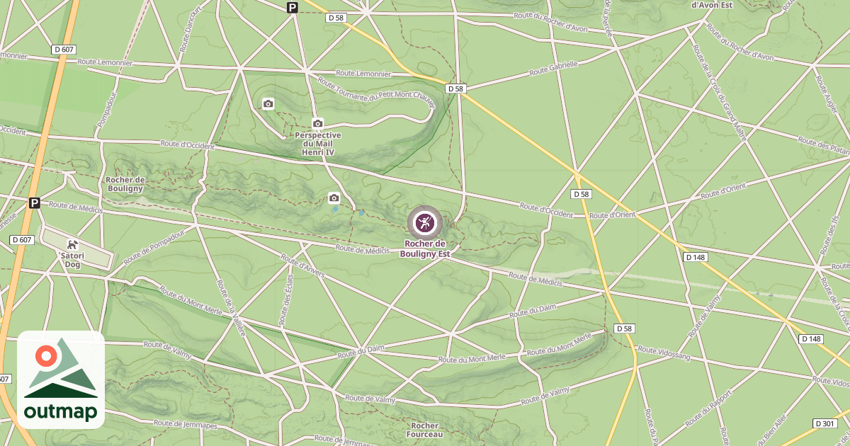 Map of Rocher de Bouligny Est