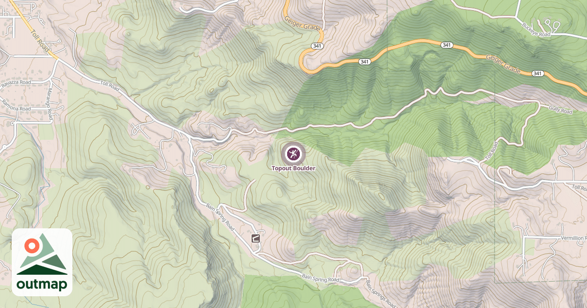 Map of Topout Boulder
