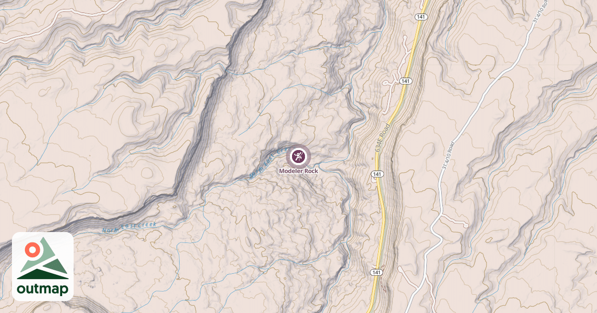 Map of Modeler Rock