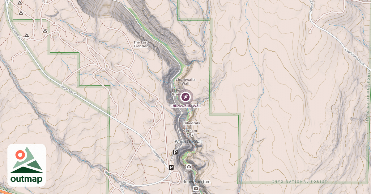 Map of Chuckwalla  Wall