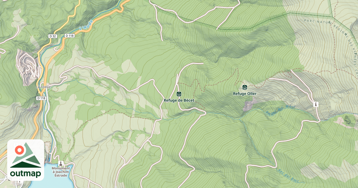 Map of Refuge de Bécet