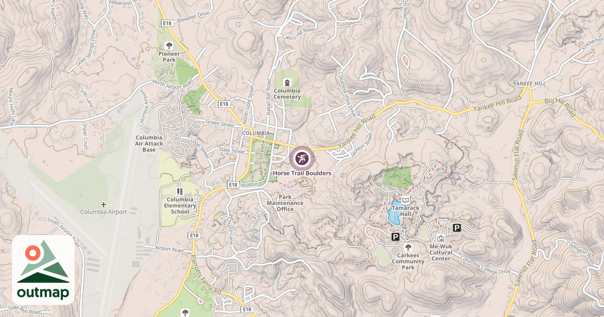 Map of Horse Trail Boulders