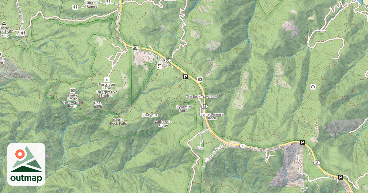 Map of The Beak Traverse