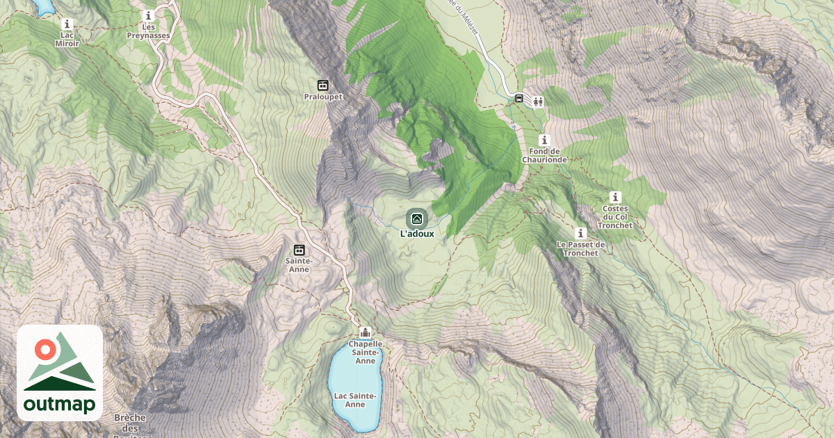 Map of L'adoux