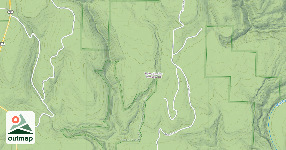 Map of Tiptoe thru the Two Clips