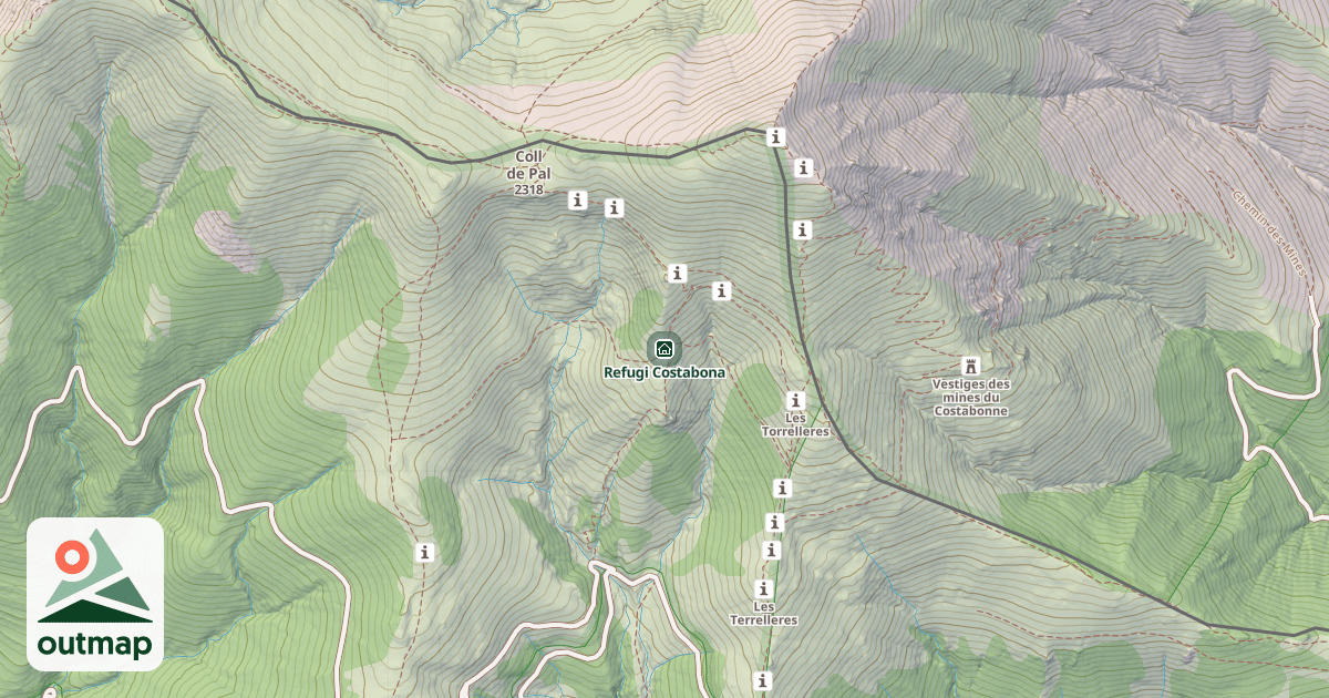 Map of Refugi Costabona
