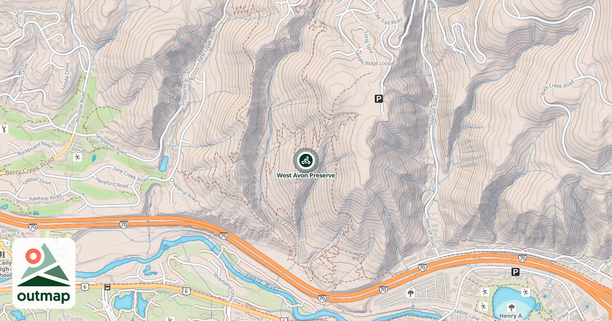 Map of West Avon Preserve