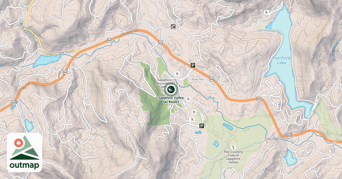 Map of Sapphire Valley Ski Resort
