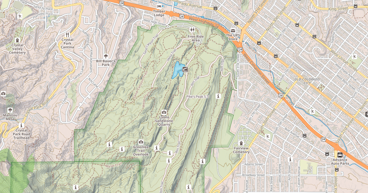Map preview of Pike's Peak