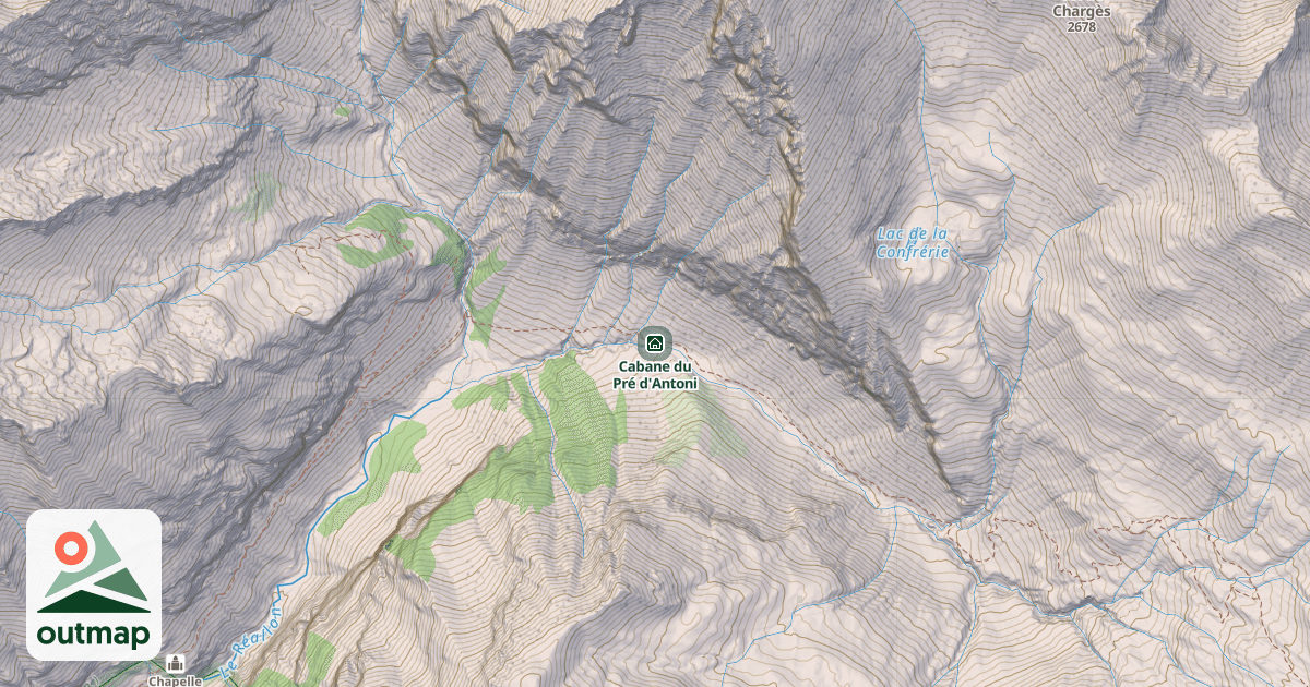 Map of Cabane du Pré d'Antoni
