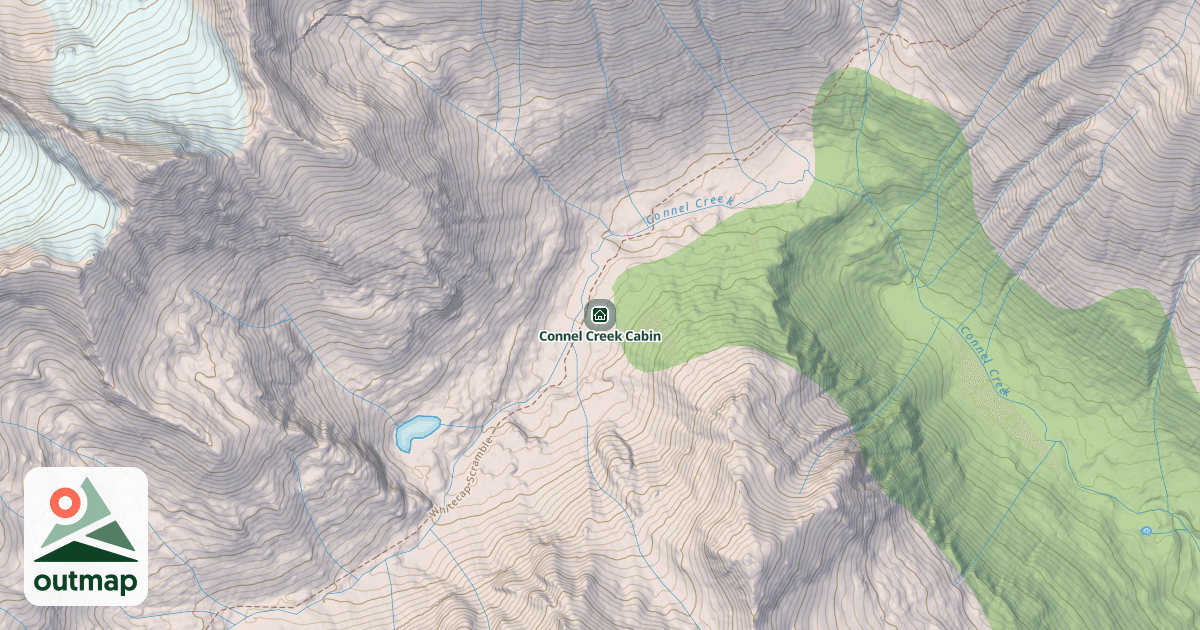Map of Connel Creek Cabin