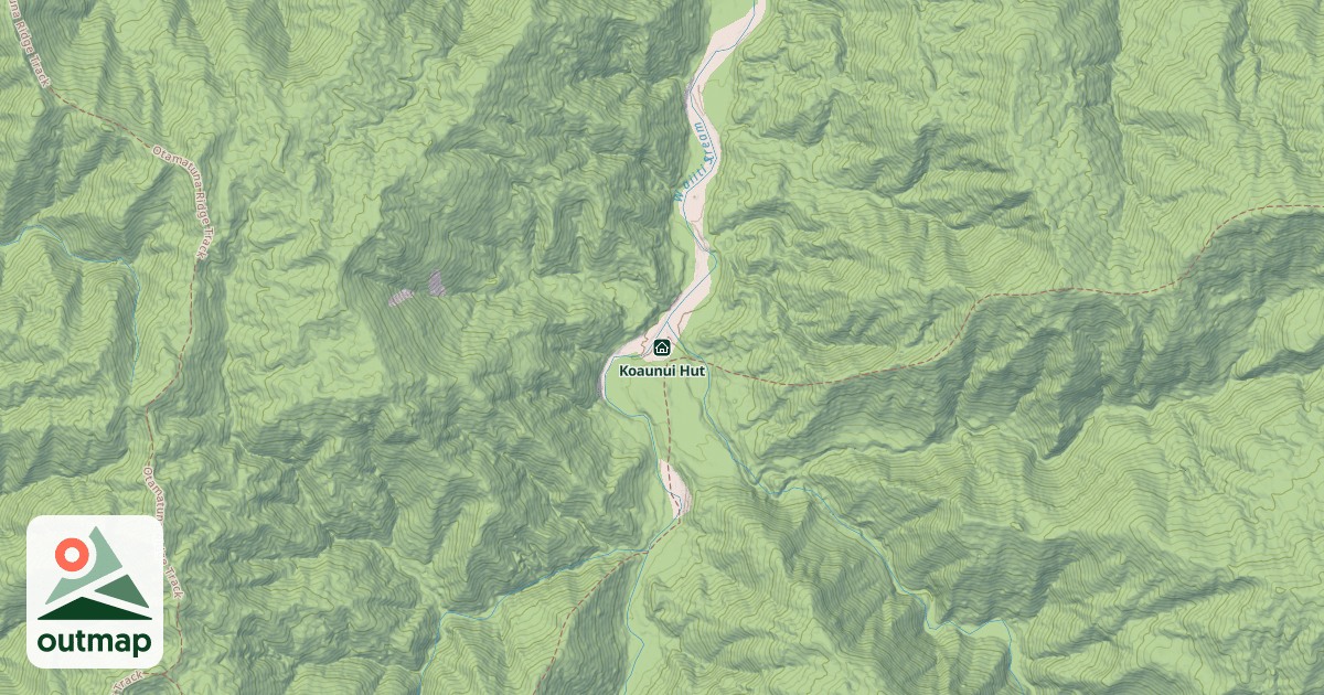 Map of Koaunui Hut