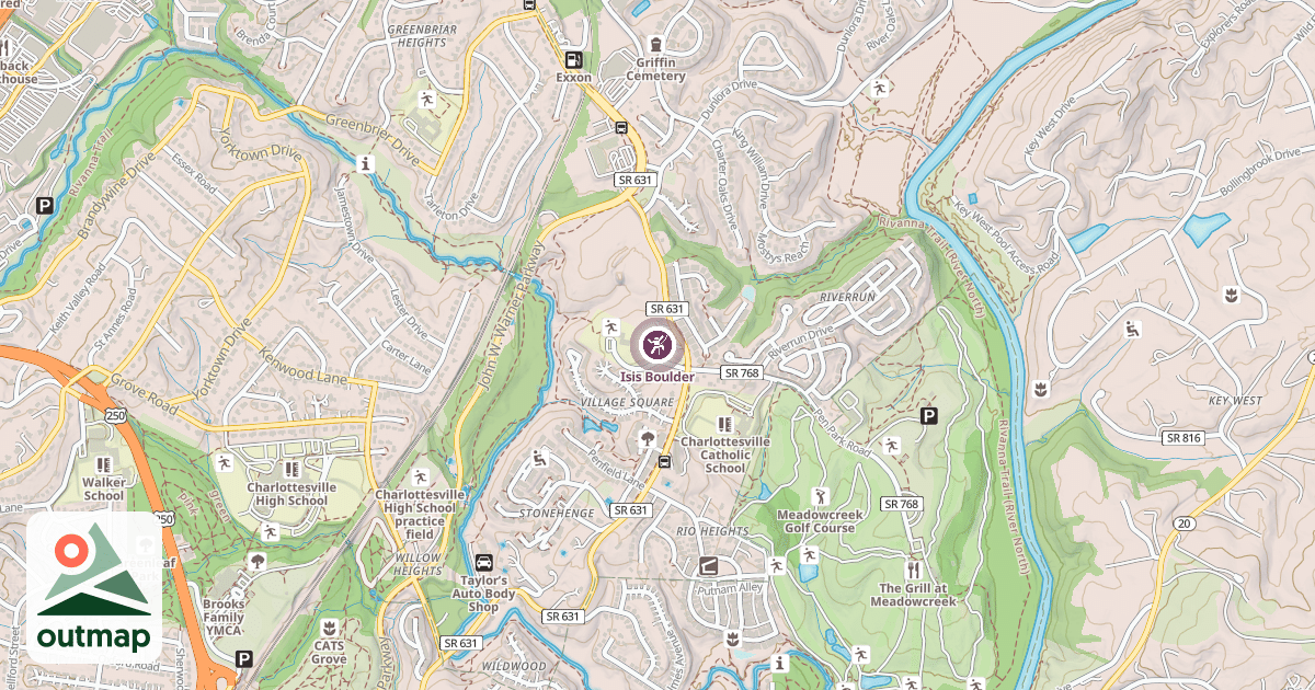Map of Isis Boulder