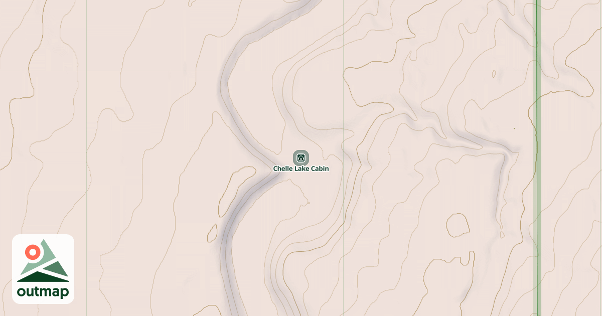 Map of Chelle Lake Cabin