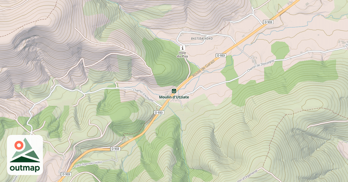 Map of Moulin d'Utziate