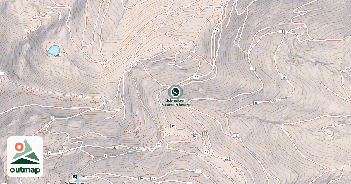 Map of Schweitzer Mountain Resort