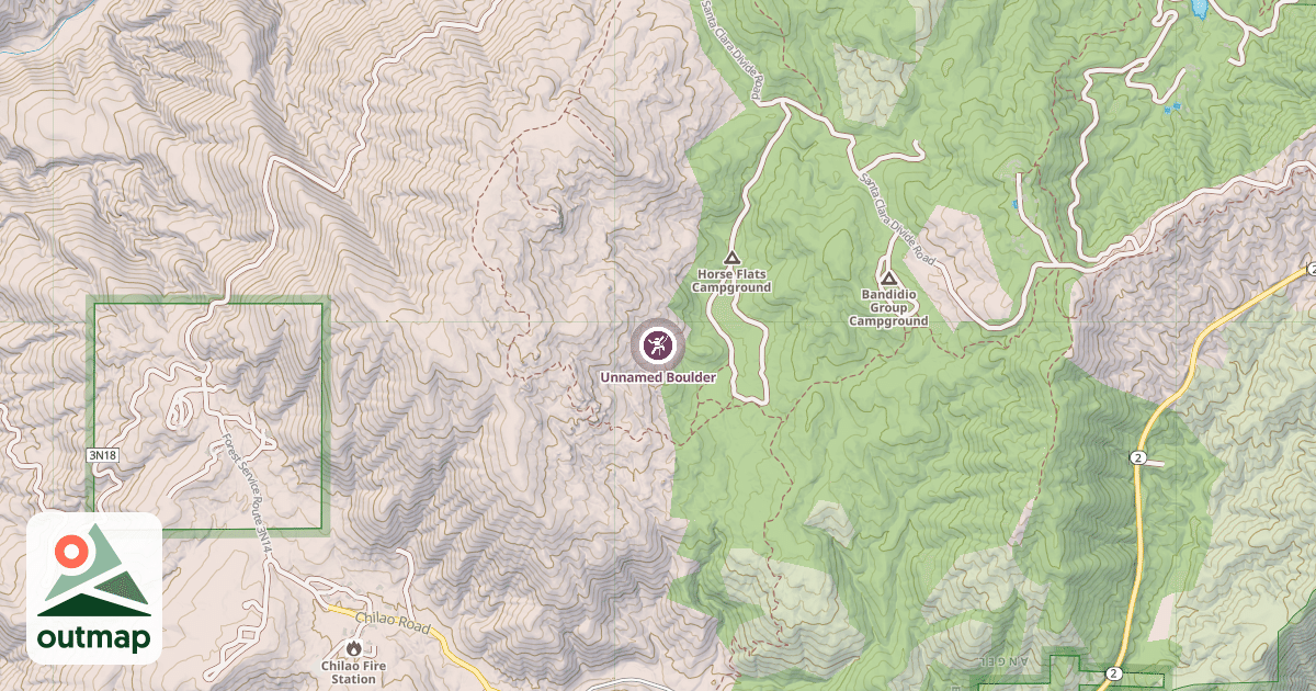 Map of Unnamed Boulder