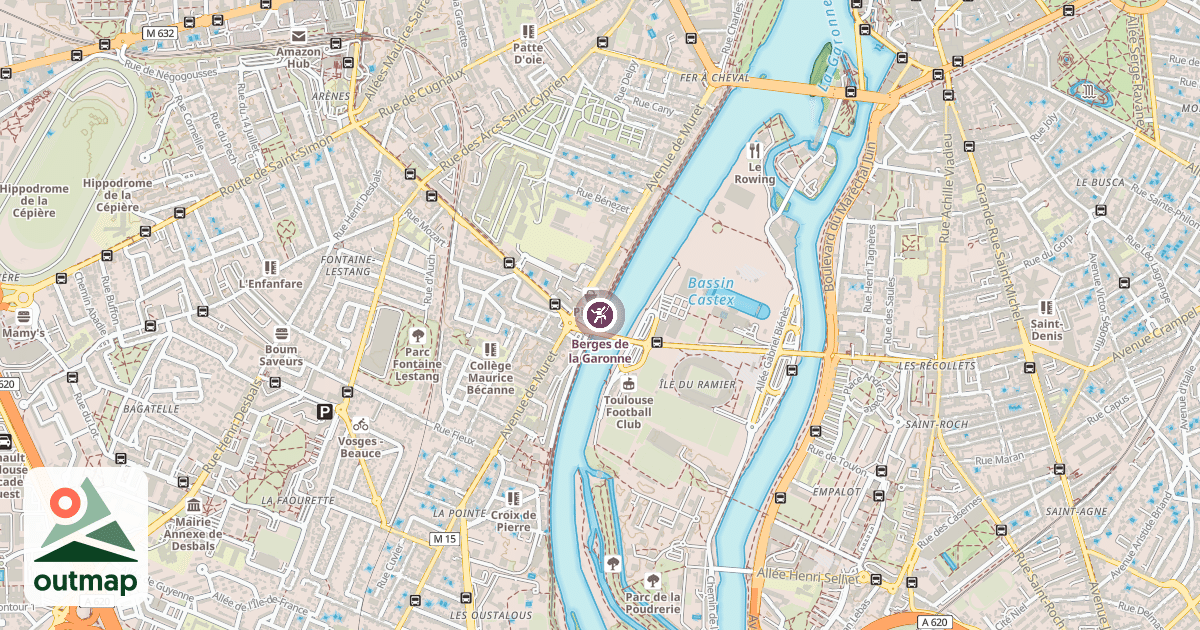 Map of Berges de la Garonne