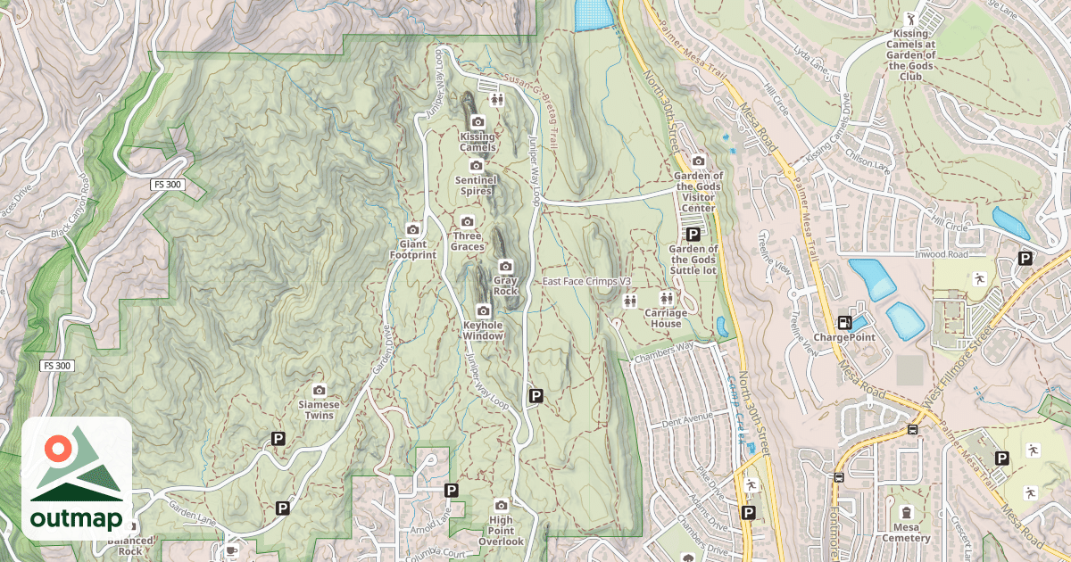 Map of East Face Crimps