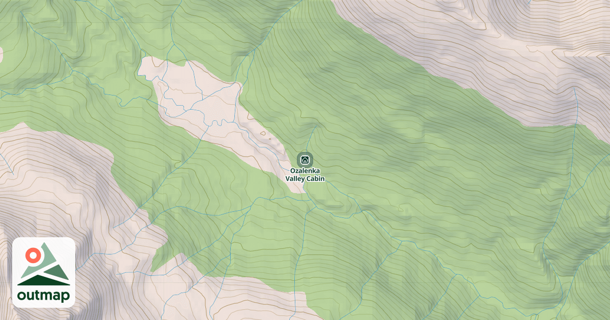 Map of Ozalenka Valley Cabin