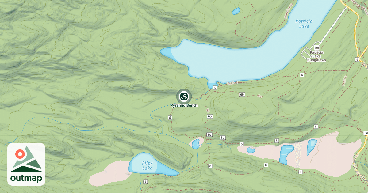 Map of Pyramid Bench