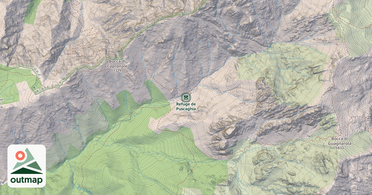 Map of Refuge de Puscaghia