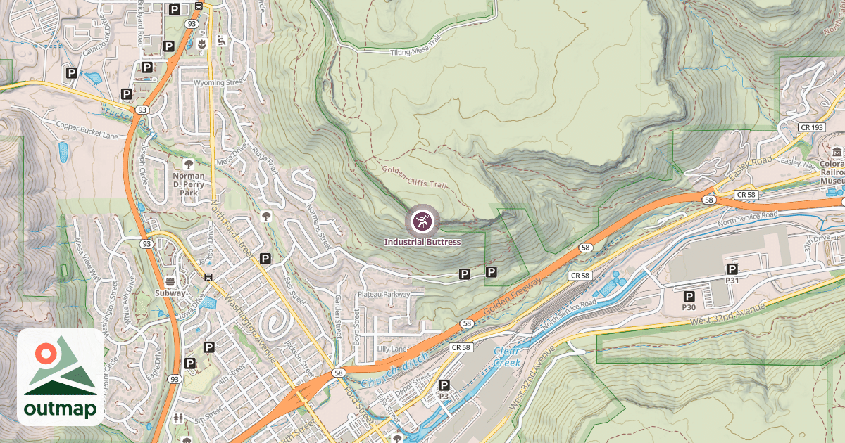 Map of Industrial Buttress
