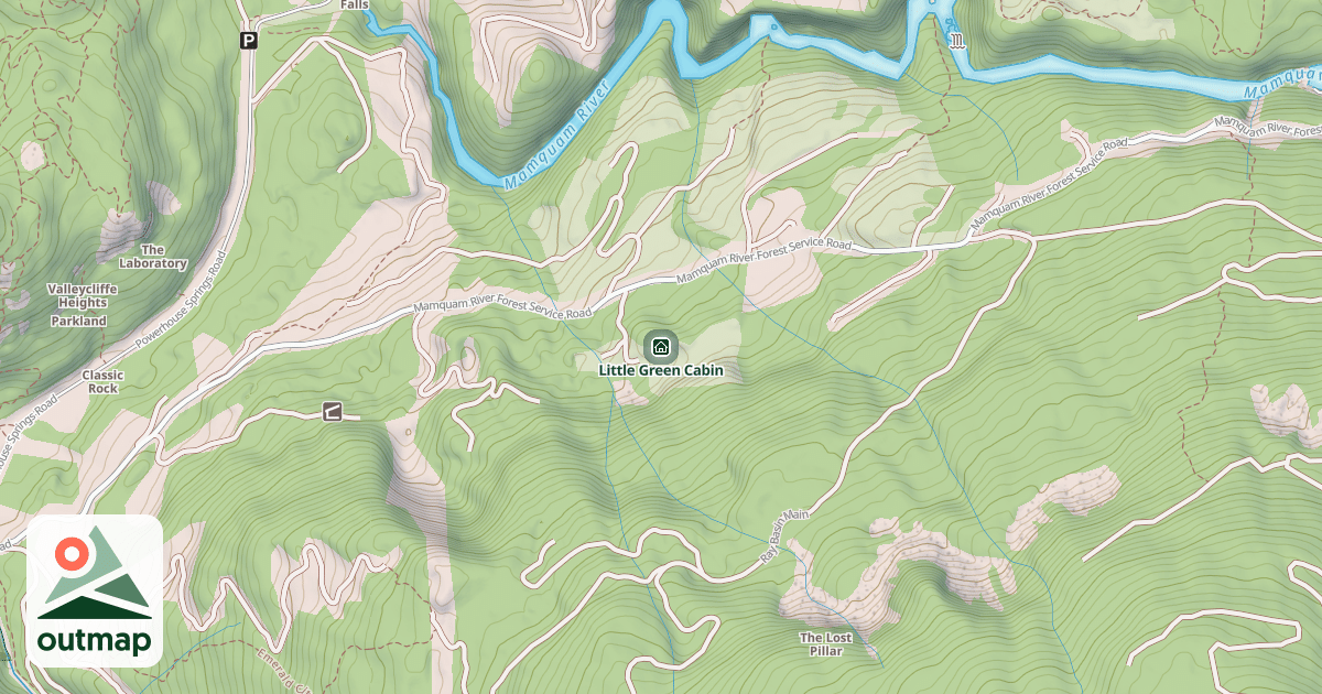 Map of Little Green Cabin