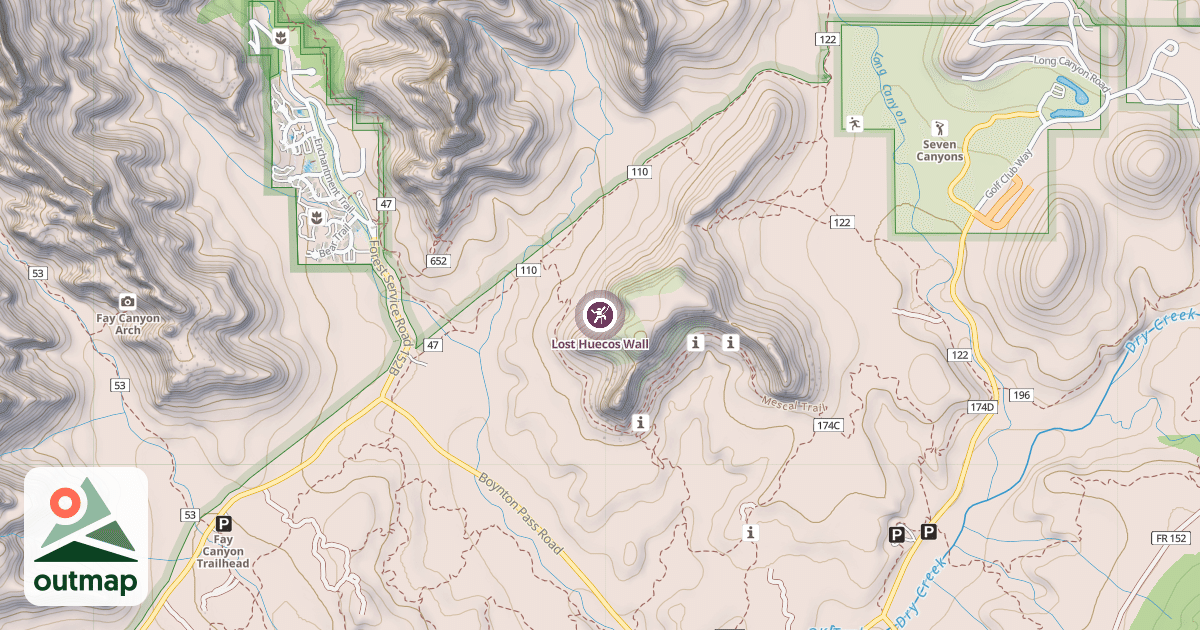 Map of Lost Huecos Wall
