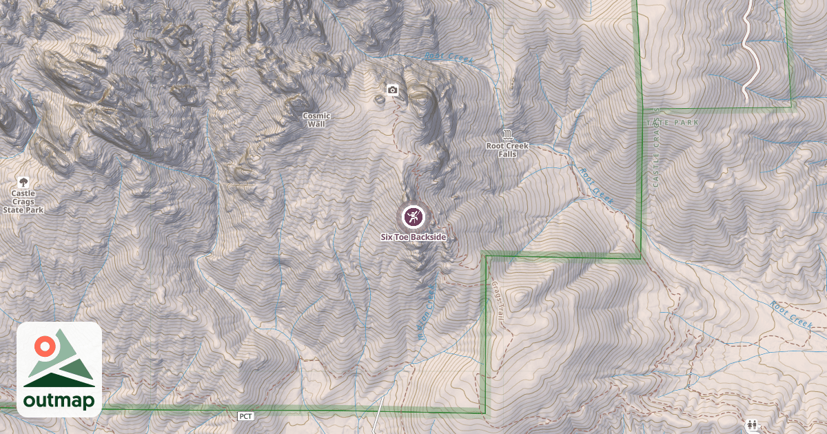 Map of Six Toe Backside