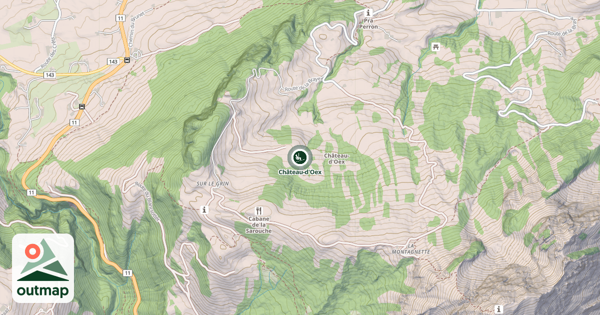 Map of Château-d'Oex