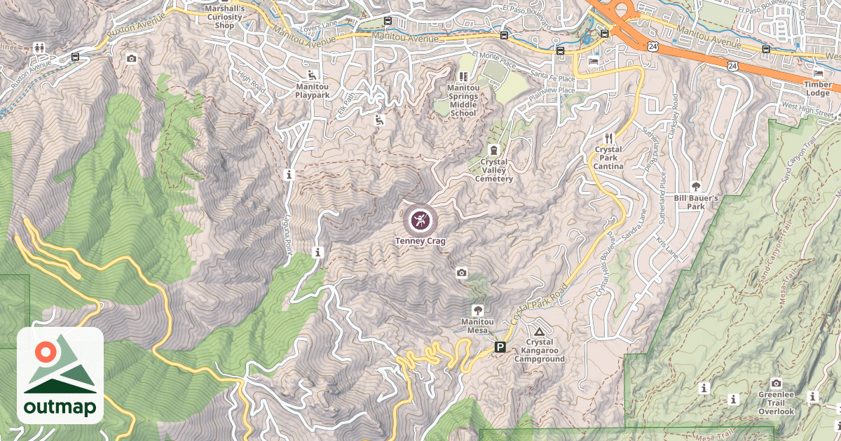 Map of Tenney Crag