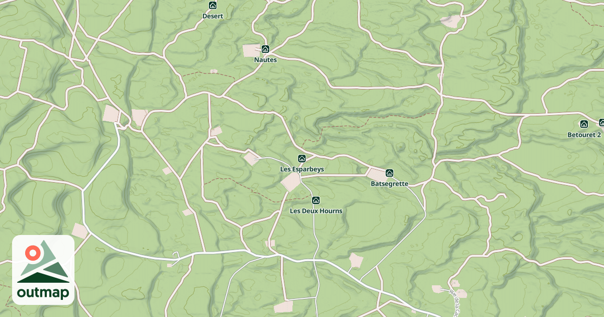 Map of les esparbeys