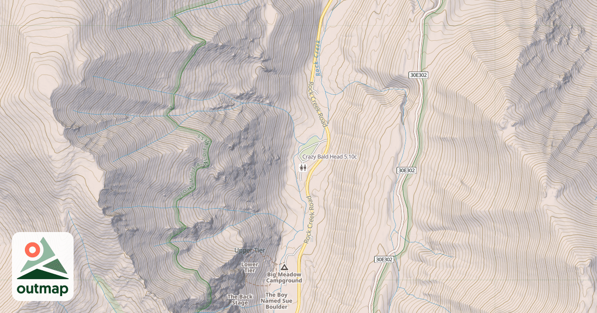 Map of Crazy Bald Head