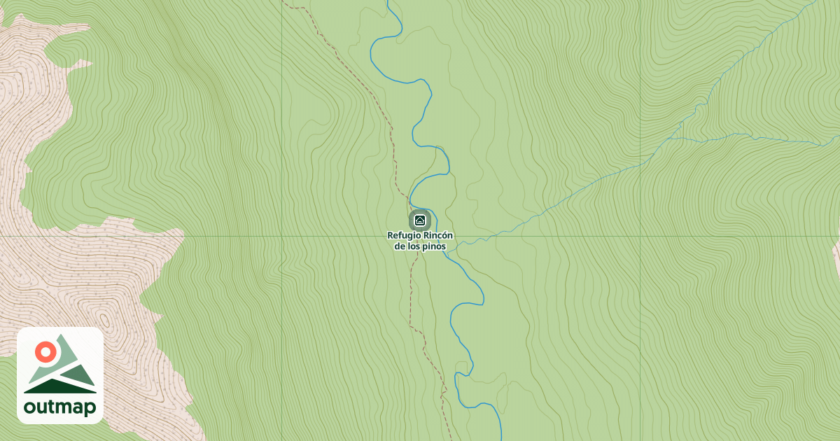 Map of Refugio Rincón de los pinos