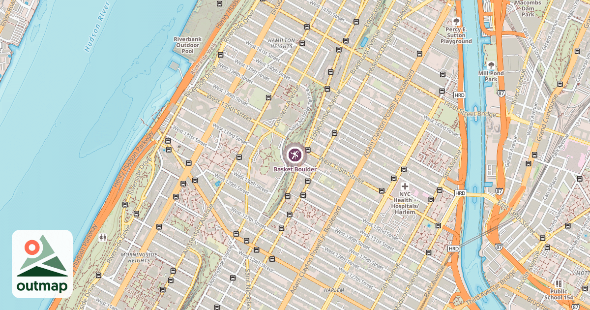Map of Basket Boulder